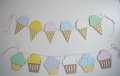 Drewniana Girlanda lody lub babeczki Drewniana Girlanda lody lub babeczki